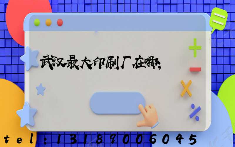 武汉最大印刷厂在哪
