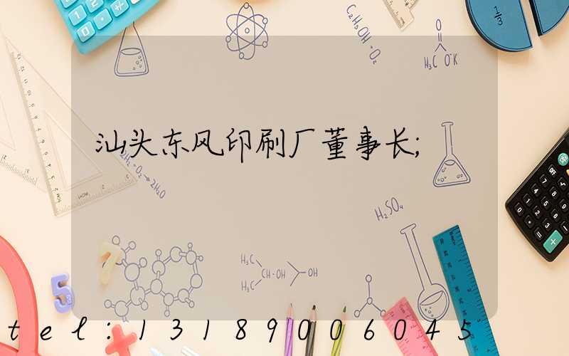 汕头东风印刷厂董事长