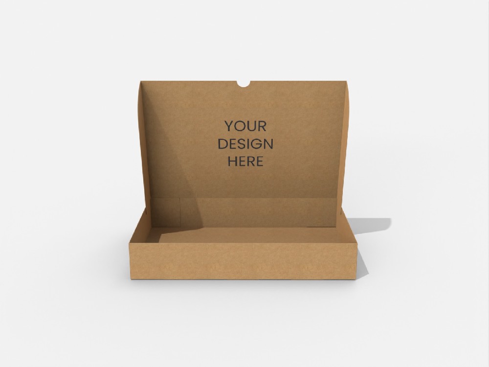 包装盒生产厂家-简易单边锁底翻盖盒设计结构图