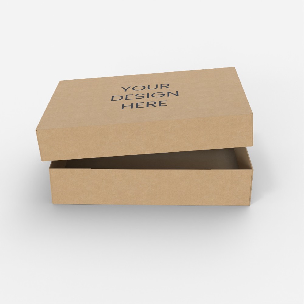 瓦楞纸盒印刷厂家-露底对盖盒设计结构图