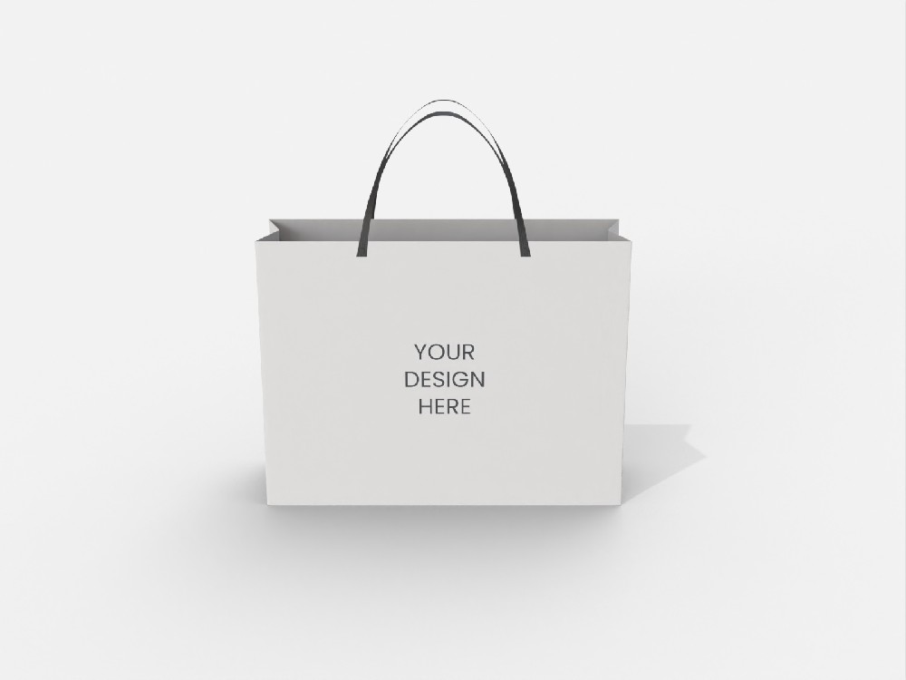 手提纸袋 - 手提购物袋纸袋包装设计结构图